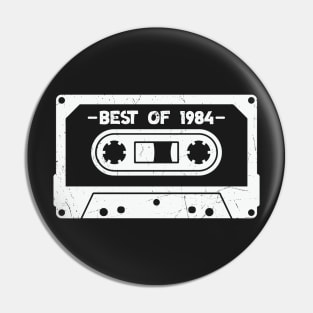 Best of 1984 Retro Cassette Tape 1984 Birthday Pin