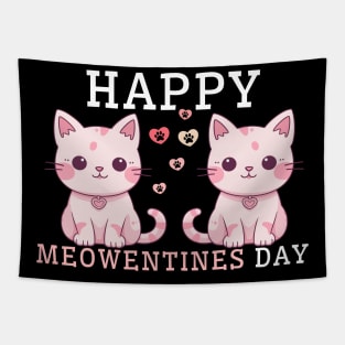 Happy Meowentines Day Tapestry