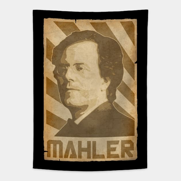 Gustav Mahler Retro Propaganda Tapestry by Nerd_art