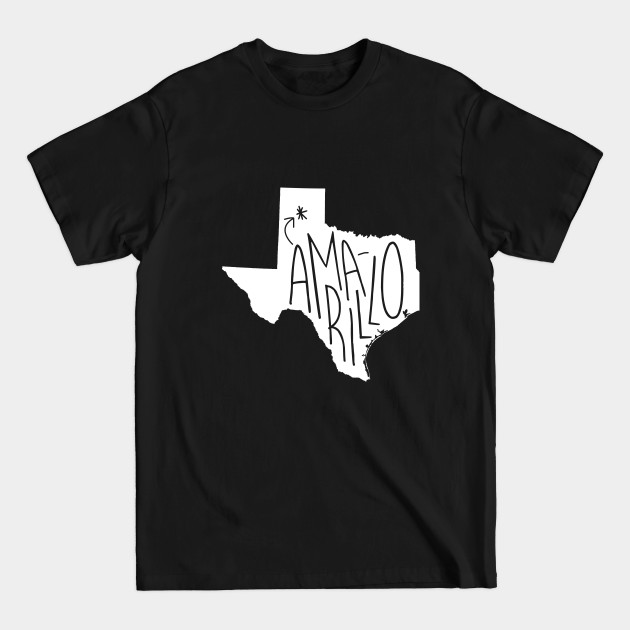 Discover Amarillo, Texas (White Ink) - Amarillo - T-Shirt