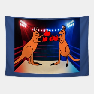 Boxing Glove Boxing Kangaroo Fighting Tapestry