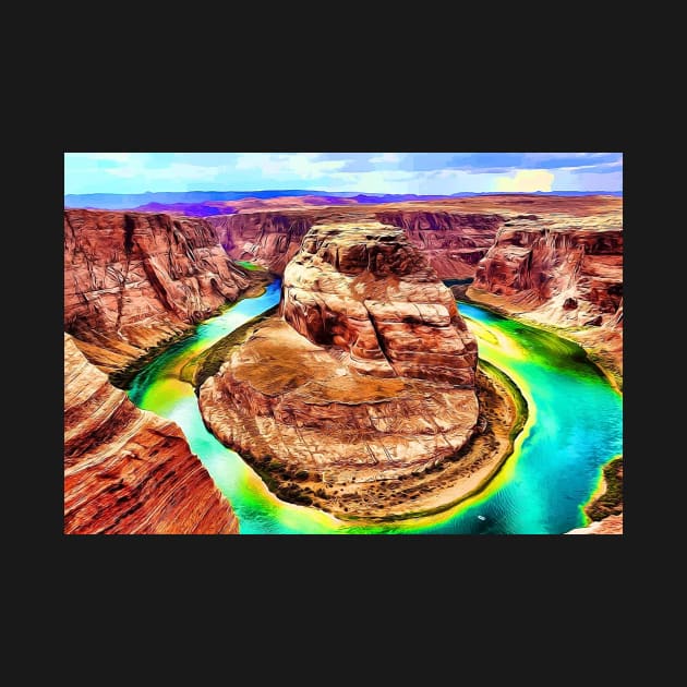 Horseshoe Bend Glen Canyon National Park Landscape by BubbleMench