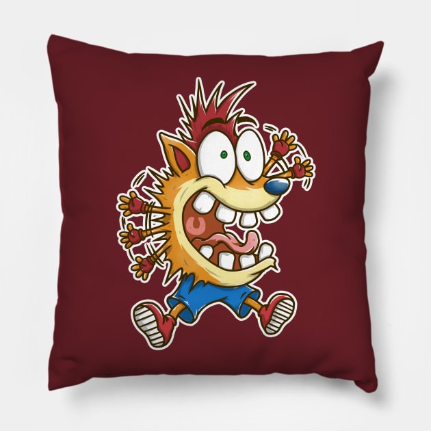 SCREAMING BANDICOOT Pillow by Firebrander