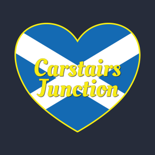 Carstairs Junction Scotland UK Scotland Flag Heart T-Shirt