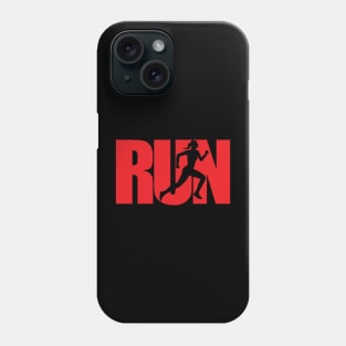 RUN red Phone Case