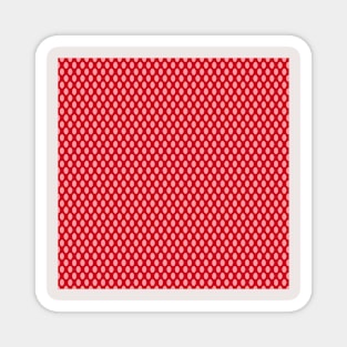 Pink Polka Dots on Red Magnet