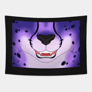Purple Cheetah Face Tapestry