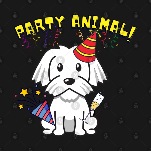 Party Animal - white dog by Pet Station