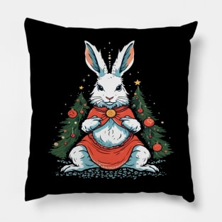 Arctic Hare Christmas Pillow