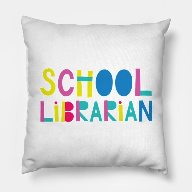 School Librarian Gift Idea Cute Back to School Pillow by BetterManufaktur