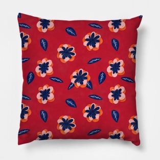 Bright Floral Pattern Pillow