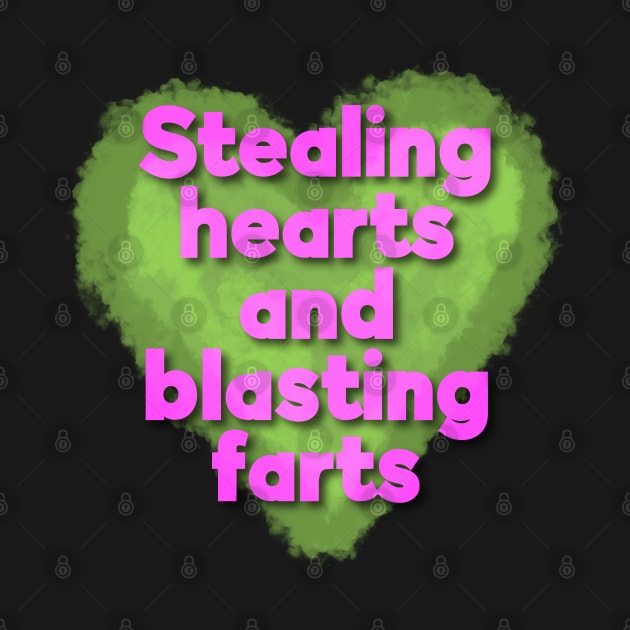 Stealing Hearts and Blasting Farts-Colorful Letters by wildjellybeans