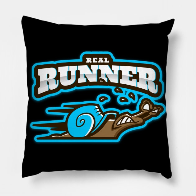 Funny running wear.Running,jogging,marathon lovers Pillow by MoodsFree