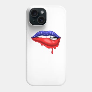 American Flag Biting Lips Phone Case