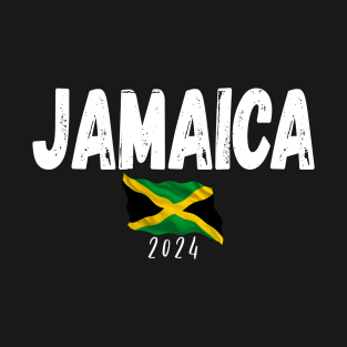 Jamaica Souvenir 2024 Vacation Trip Caribbean Travel Flag T-Shirt