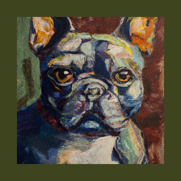 French Bulldog Portrait done as Cezanne by Star Scrunch