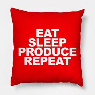 Eat Sleep Produce Repeat Pillow
