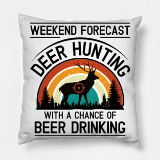 Weekend Forecast Deer Hunting Pillow