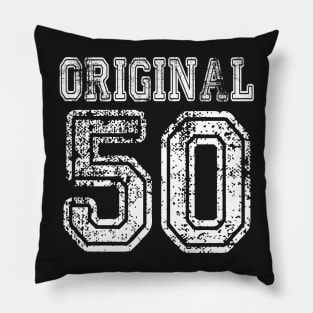 Original 50 2050 1950 T-shirt Birthday Gift Age Year Old Boy Girl Cute Funny Man Woman Jersey Style Pillow