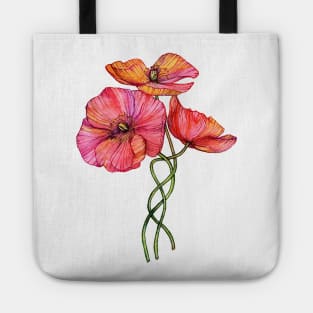 Peach & Pink Poppy Tangle Tote