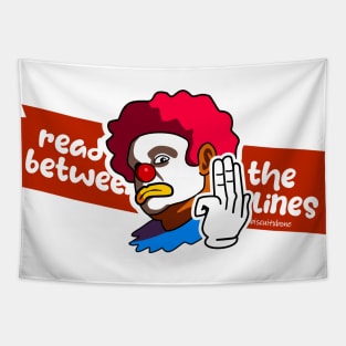 Middle Finger Funny Emoji Clown Tapestry