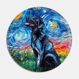 Black Labrador Night Pin