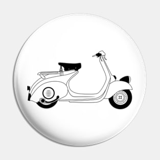 Vespa 98 II series Black Outline Pin