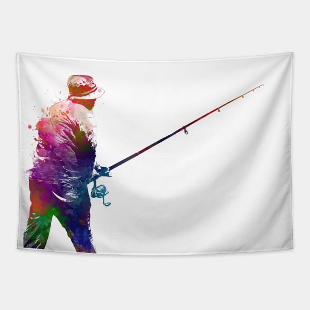 Fishing sport art #fishing Tapestry by JBJart