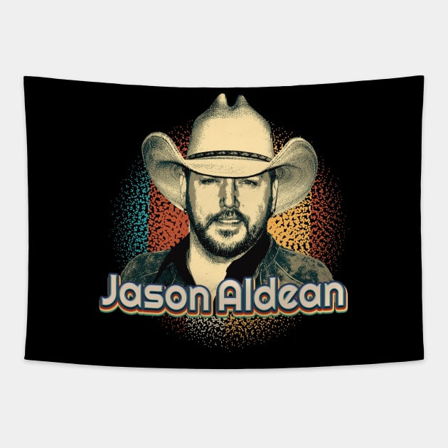 Jason Aldean  - vintage retro Tapestry by Crocodile Store