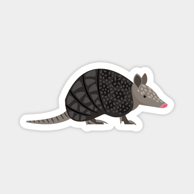 Armadillo Magnet by JunkyDotCom