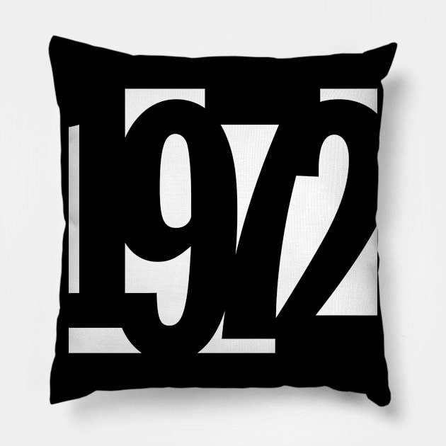 1972 Funky Overlapping Reverse Numbers for Dark Backgrounds Pillow by MotiviTees