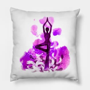 Yoga violet Pillow