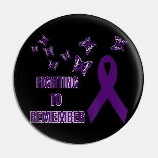 Purple Butterfly Fighting to Remember ALZHEIMER AWARENESS Gift Pin