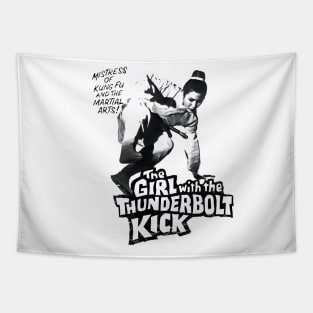 The Girl With the Thunderbolt Kick Tapestry