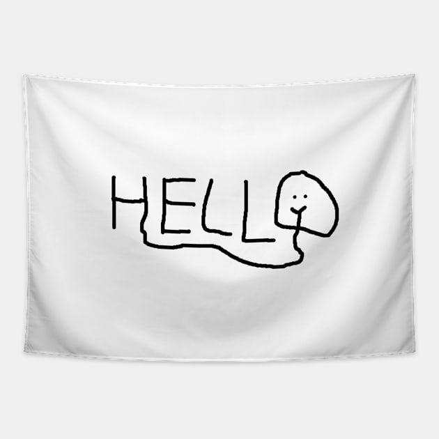 Hello Tapestry by Marlas Factory