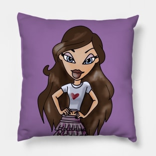 Kid girl pretty sassy look Kids & Teens Pillow