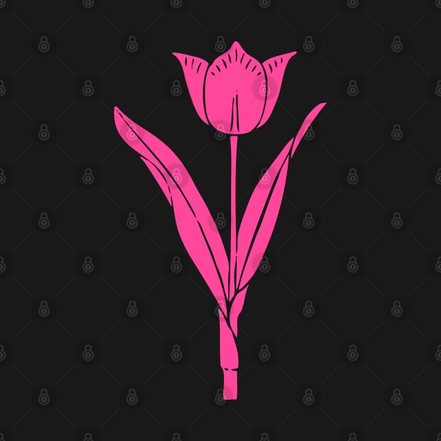 Tulip Flower Hot Pink Color by Pattern Plans