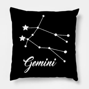 Gemini - White print Pillow