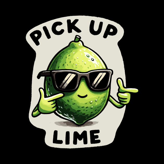 Pick up Line green Lime by DoodleDashDesigns