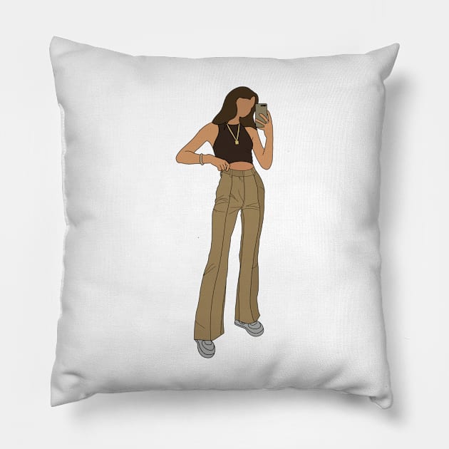 Fashion girl Pillow by morgananjos