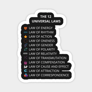 The 12 Universal Laws Magnet