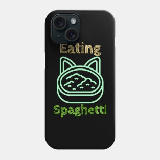 Cat eating spaghetti, Cute Cat, Foodie Gift, Funny Saying Phone Case