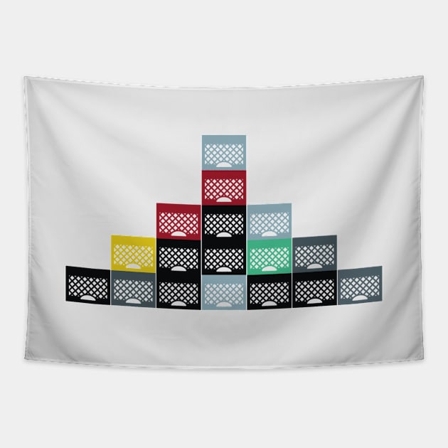 Milk crate challenge Tapestry by Full Moon