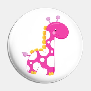 Cute Giraffe, Baby Giraffe, Pink Giraffe, Animal Pin