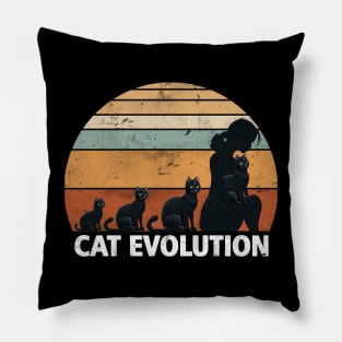 Retro Cat Evolution Pillow