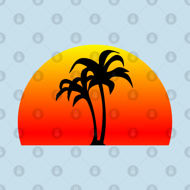 Discover Retro sun with palm trees - Retro Sun - T-Shirt