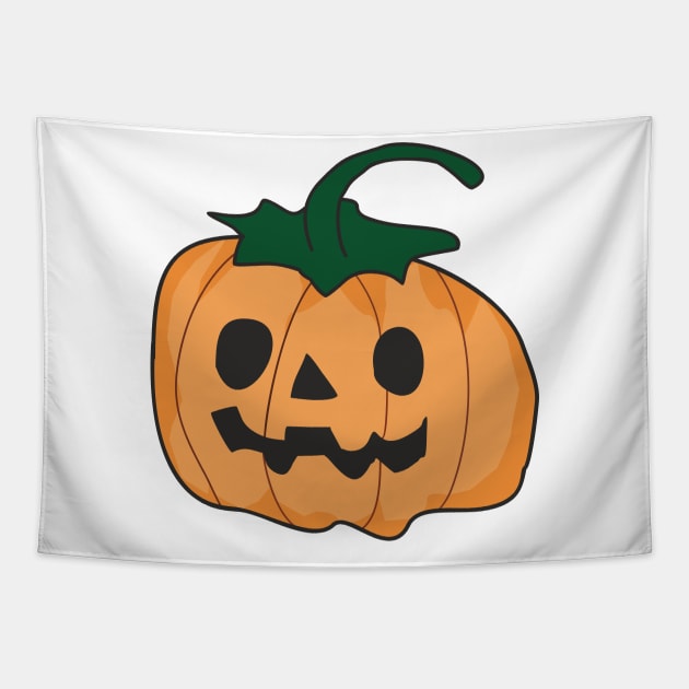 Halloween Pumpkin Tapestry by Alekvik