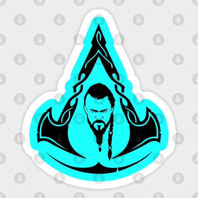 Assassin S Creed Valhalla Logo Viking Assassins Creed Sticker Teepublic