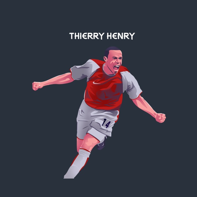 Thierry Henry In Vector Art by Hanafi