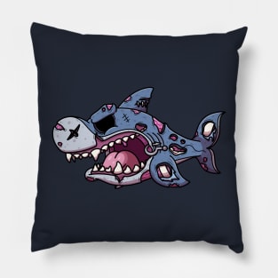 Angry Zombie Shark Pillow